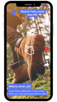 Afind app on a phone